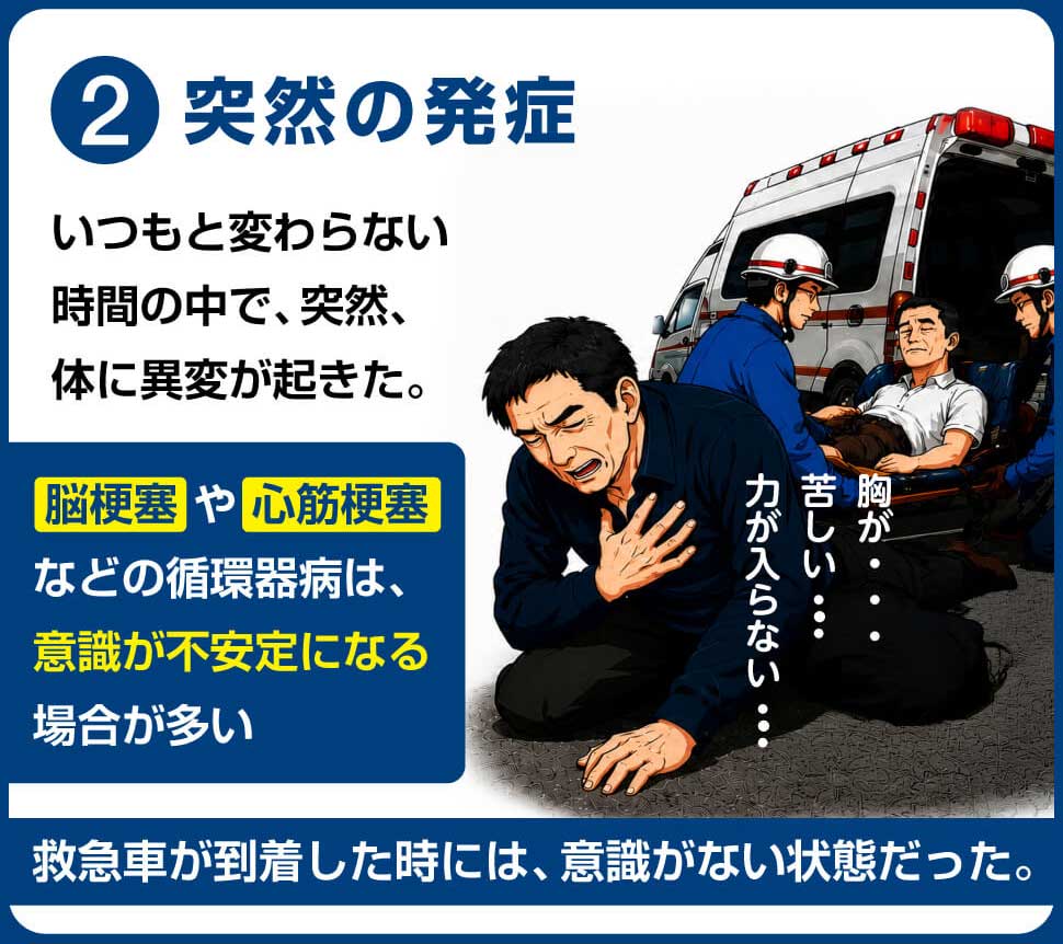 2.突然の発症